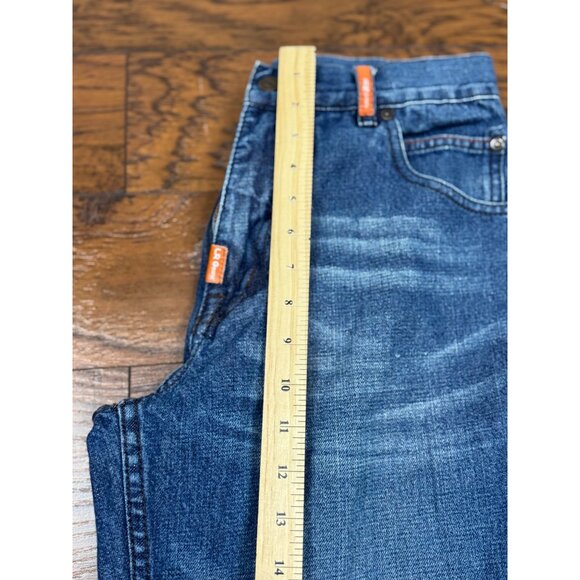 LRG Mens Blue Jeans Size 30x30 Distressed Denim Relaxed Fit Embroidered Pocket - Picture 8 of 9